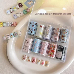 Nail Foil Transfer Stickers 10 Rolls/Box
