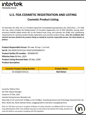 CHROMÉCLAIR Chroma Group Limited FDA