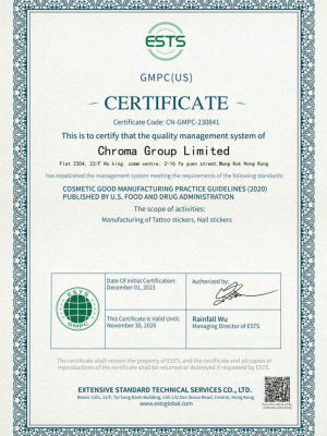 CHROMÉCLAIR Chroma Group Limited GMPC