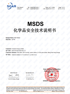 CHROMÉCLAIR Chroma Group Limited MSDS